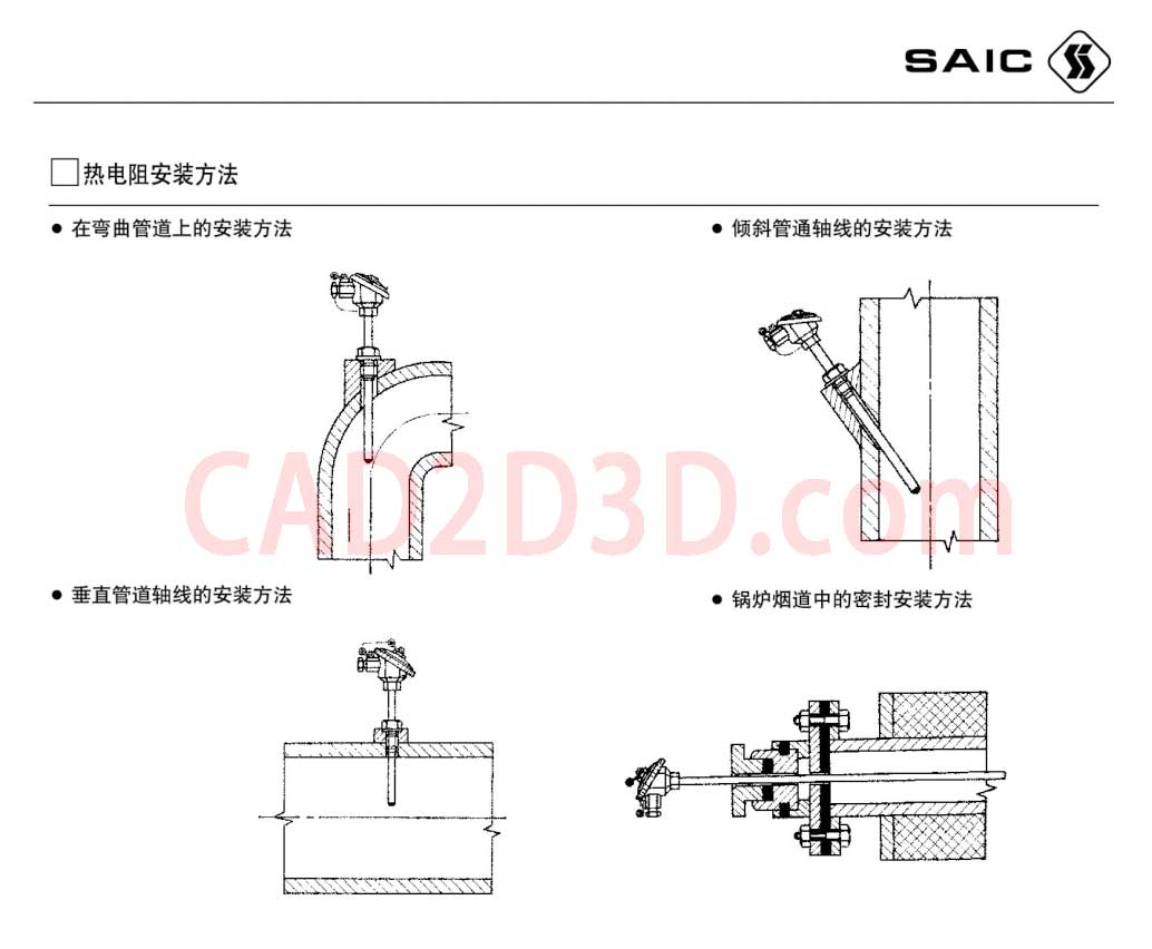管道热电阻安装方法,温度变送器安装位置,一图胜过千言万语