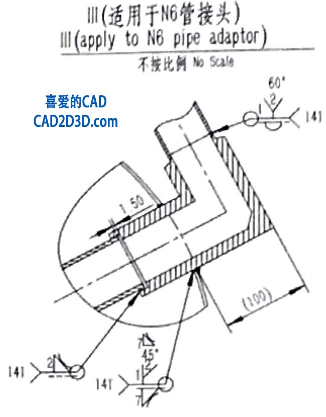 焊缝符号表示法,尺寸标注方法图示,设计院出具的设计图焊缝标注实例,ISO 2553 标注示例
