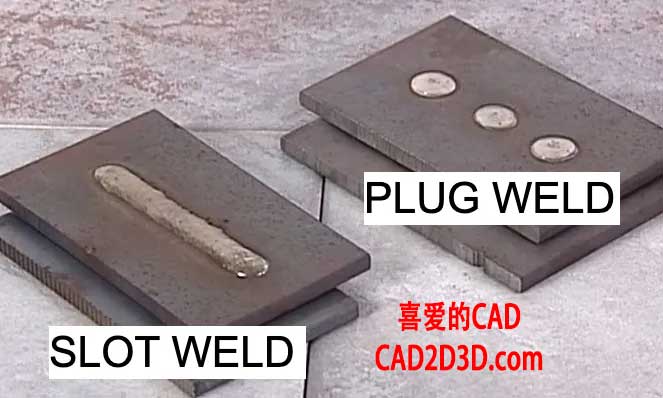 塞焊缝、槽焊缝是什么样子的？塞焊缝、槽焊缝示意图、符号、3D示意图和实物图展示